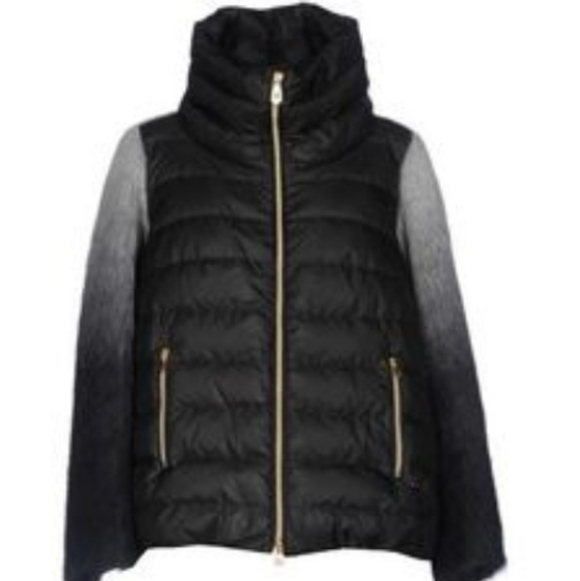 Peuterey Jackets & Blazers - Womens *Puffer Jacket *Peuterey* Black and Gray  with Gold Accents (M)